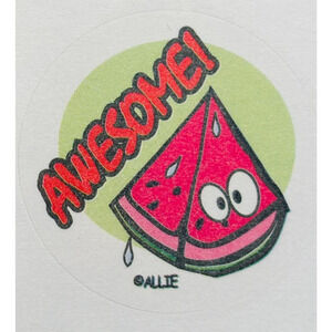 Scratch & sniff happy Allie scented Sticker Matte Single Awesome Watermelon